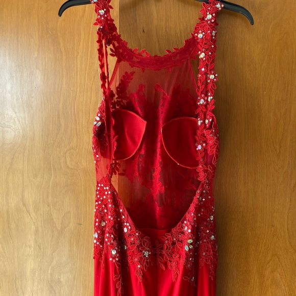 Beautiful Dancing Queen Sheer Prom Dress - Picture 4 of 6